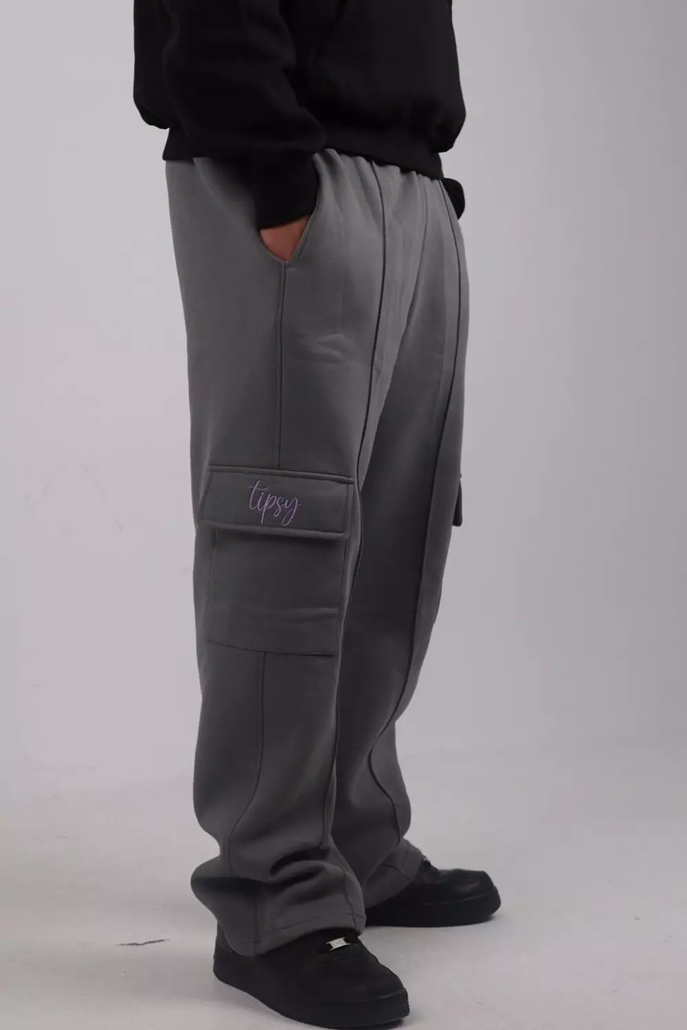 Grey Cargo Sweatpants image