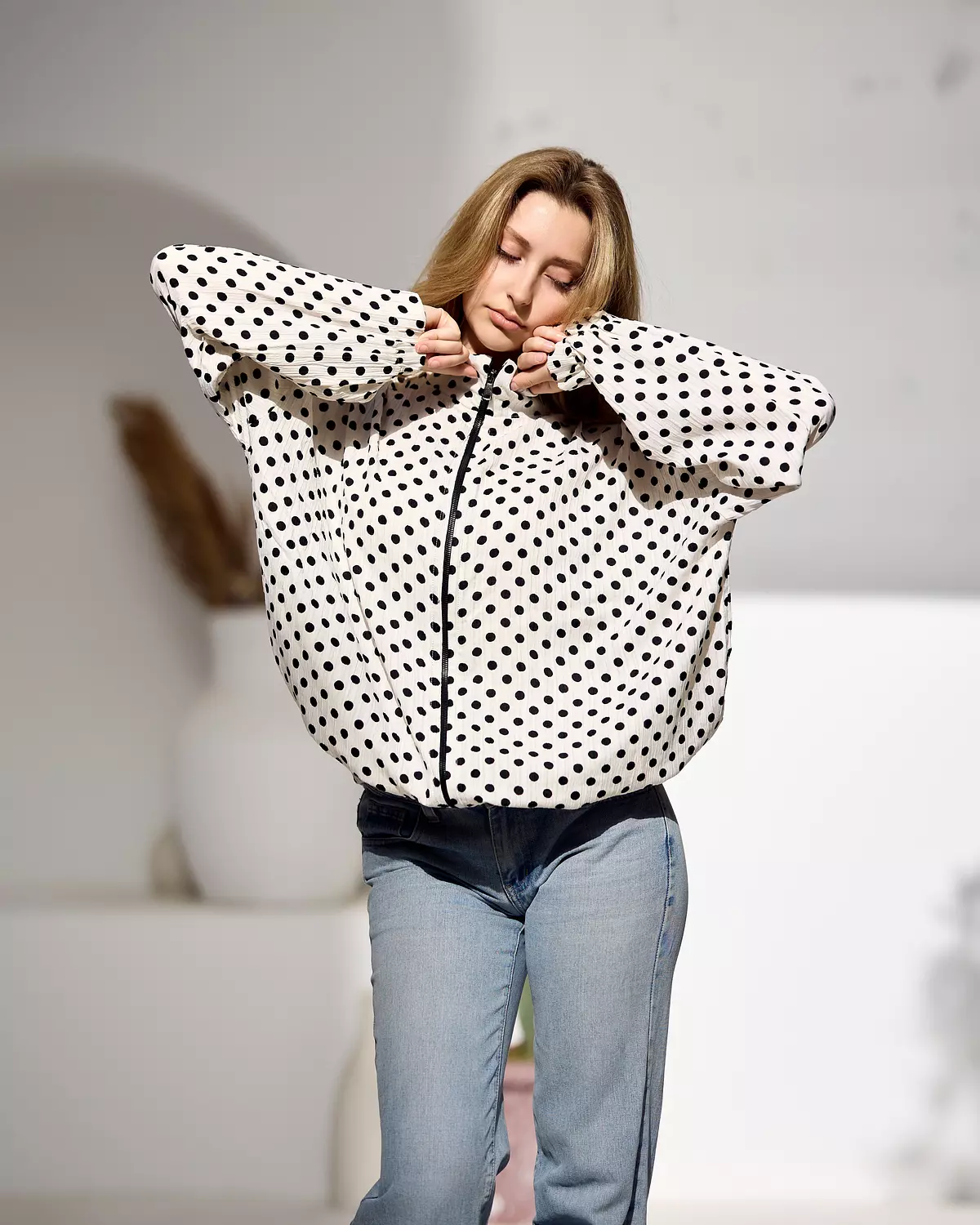 White polka dots jacket  5