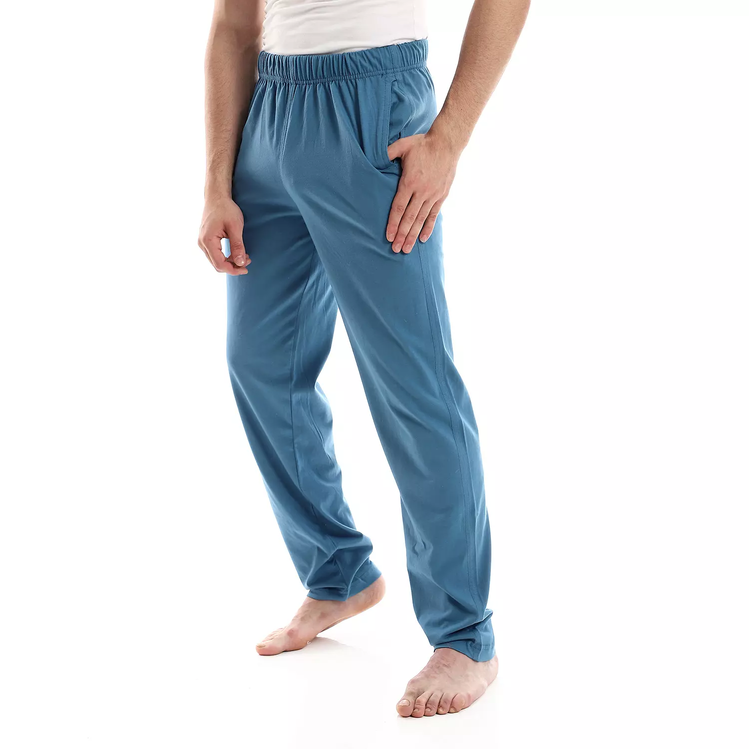 Cotton Plain Pajama Pants - 4040 - Petrol  hover image