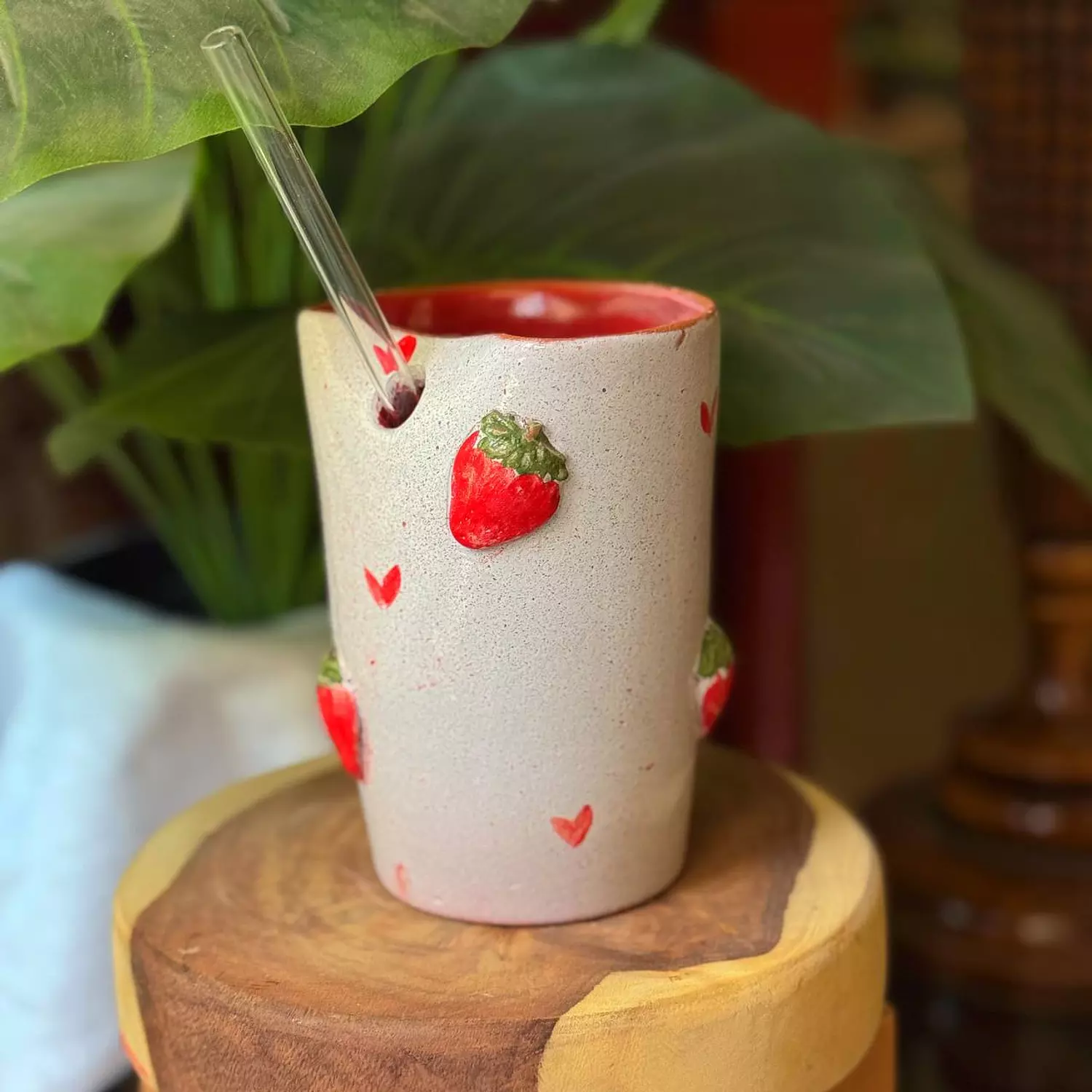 Strawberry Love straw cup 1