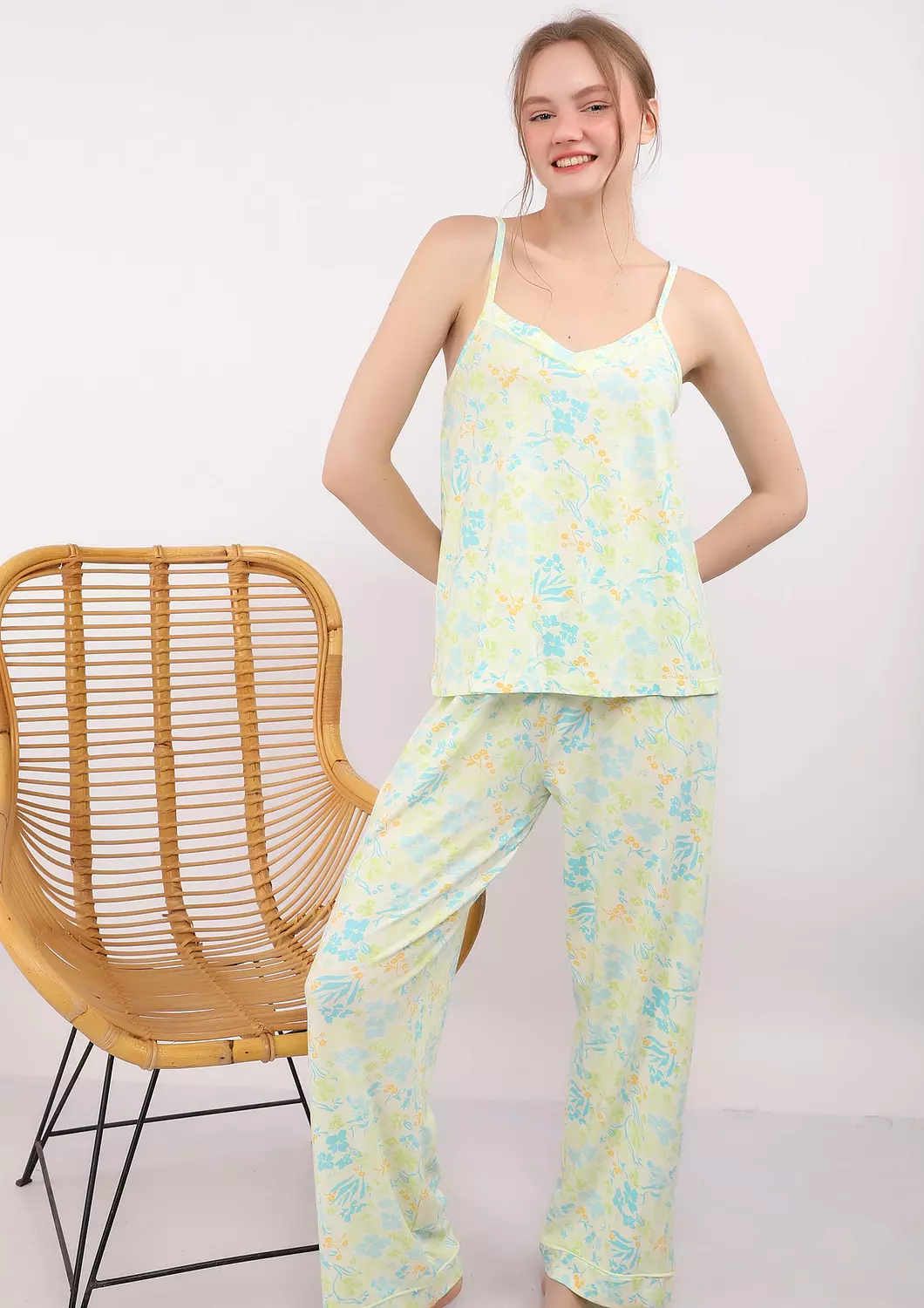 V127 SPRING WIND WHISPERS FULL-LENGTH PANTS PAJAMA SET 3
