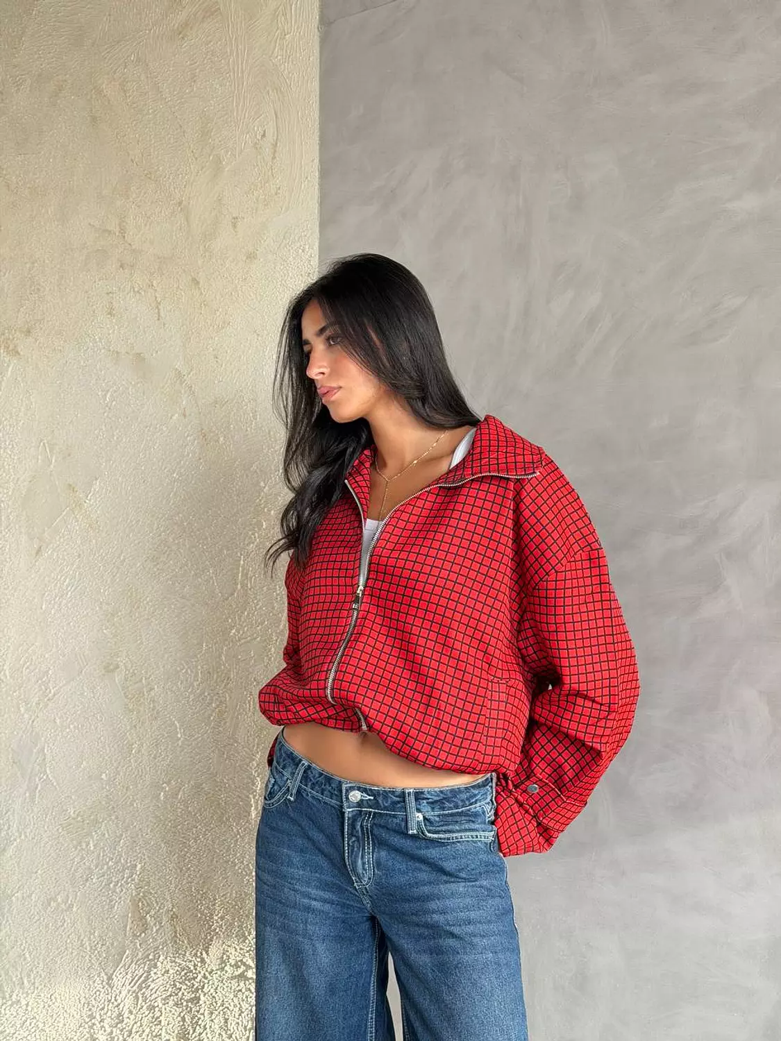 Scarlet Grid Jacket 1