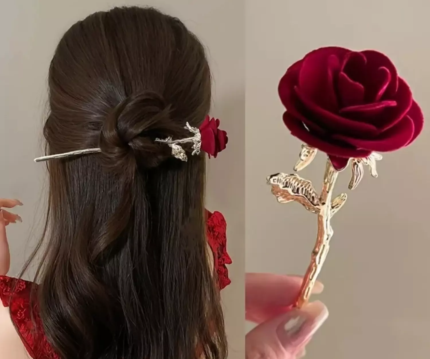 Red Rose Hairpin 3