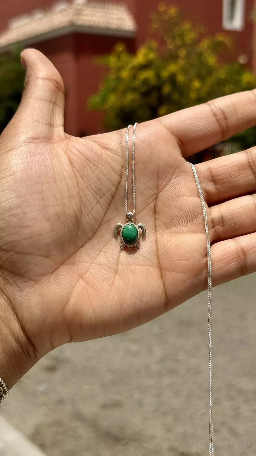 Malachite Turtle Necklace  image