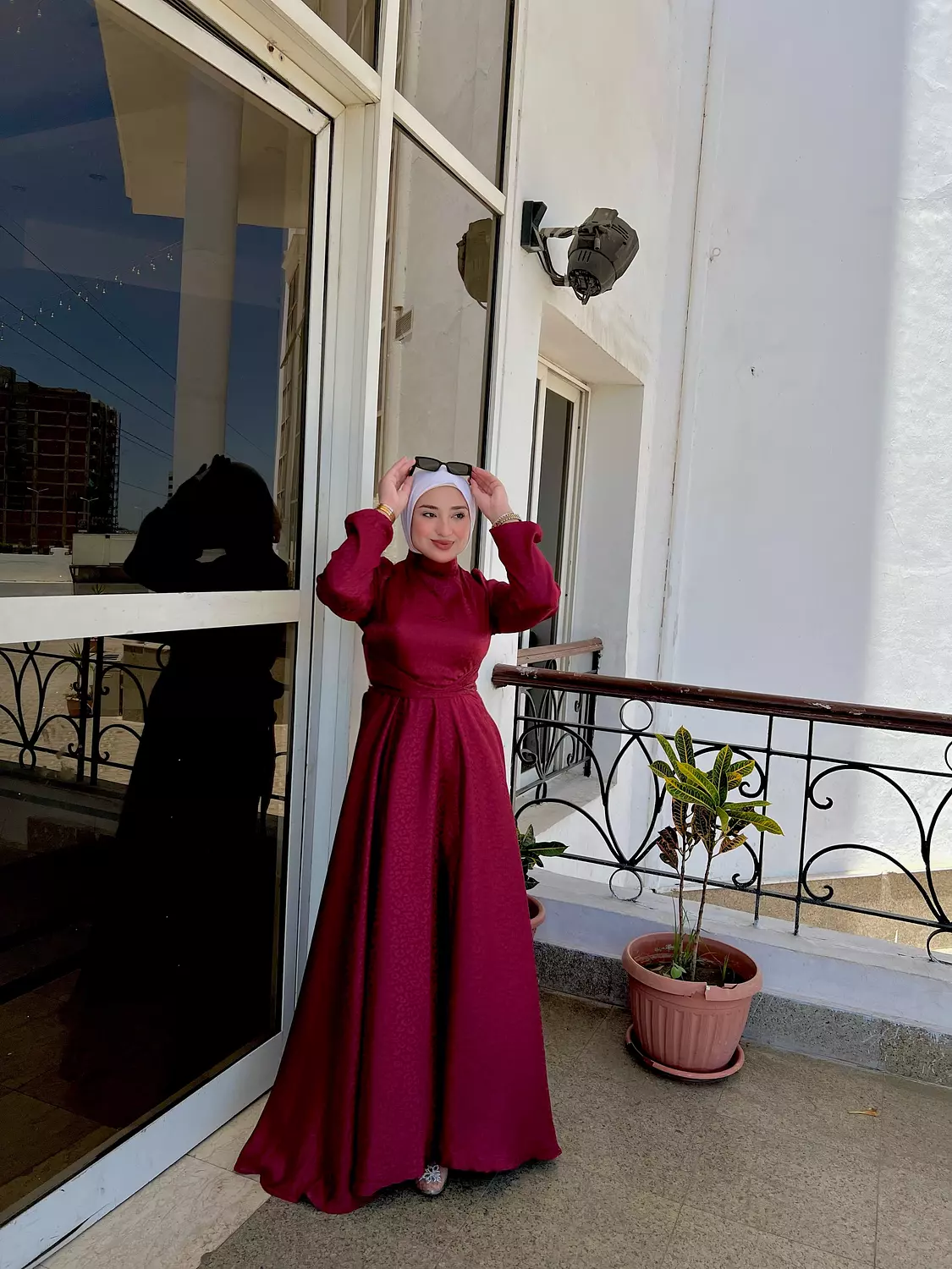 Burgundy Elegance Dress 1