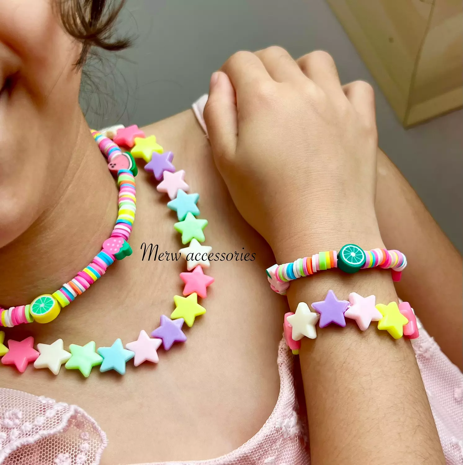 Colorful stars kids chocker  image