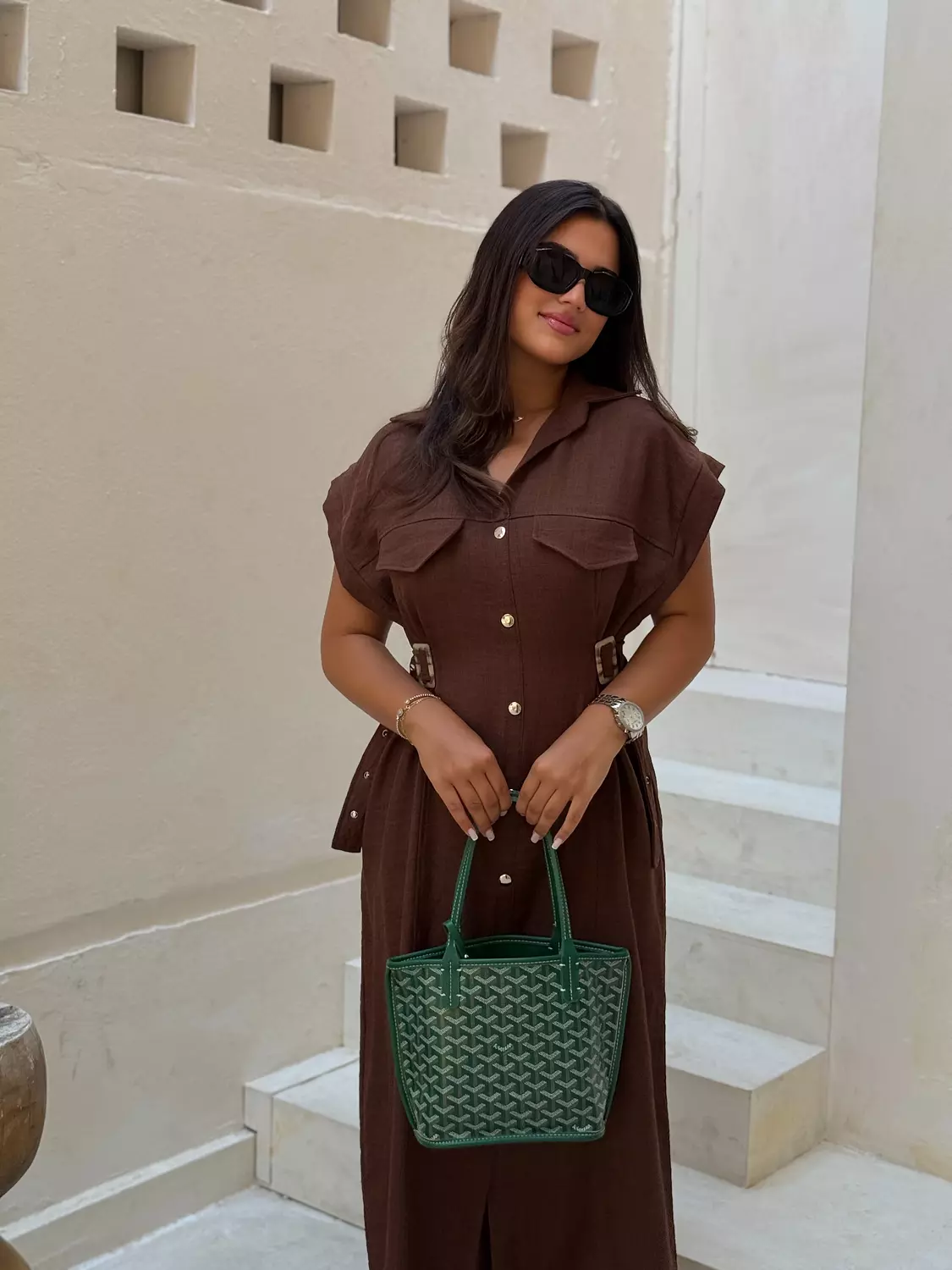 Belted shirt dress 4