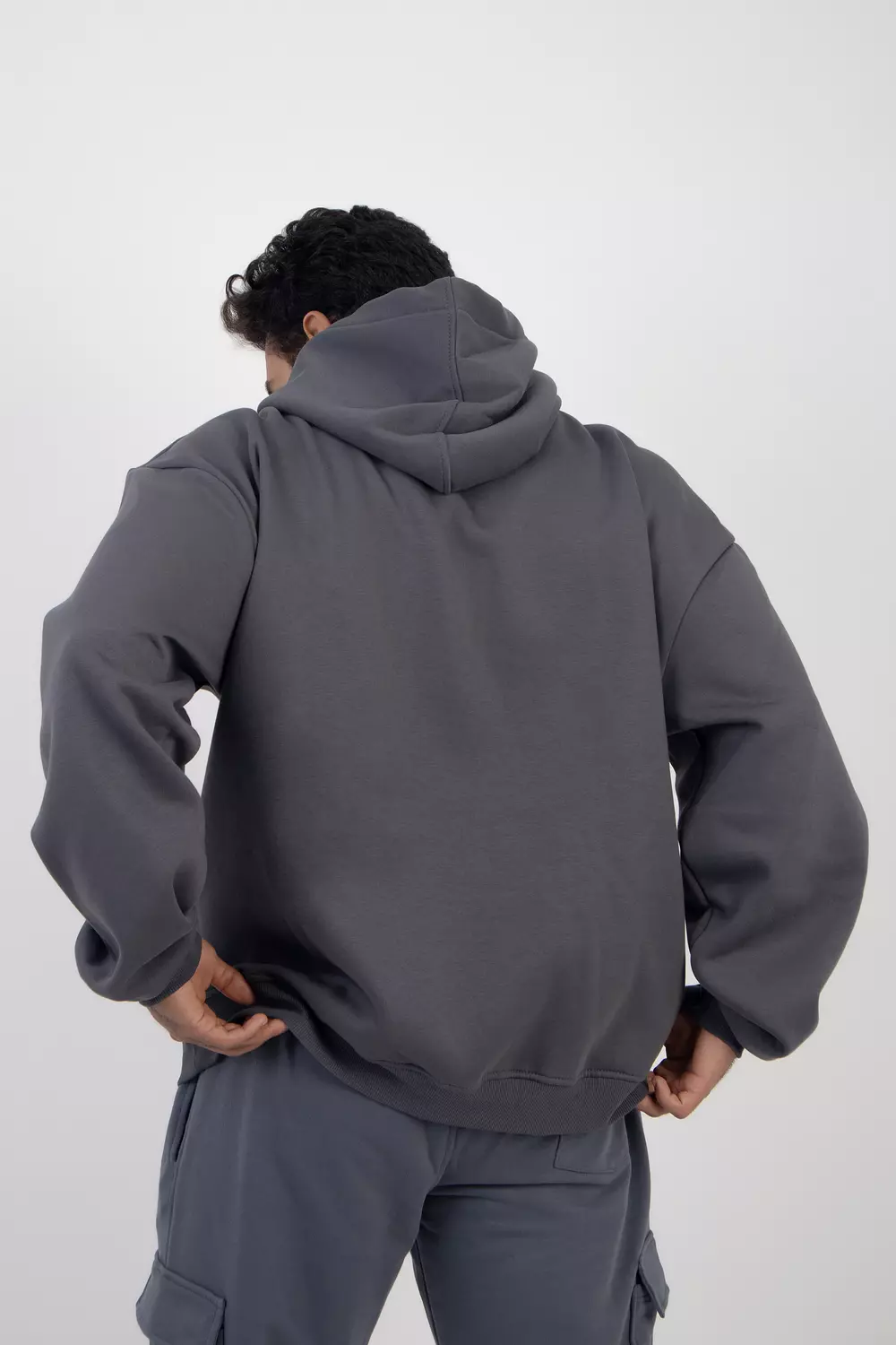 oversized Hoodie Charcoal  2