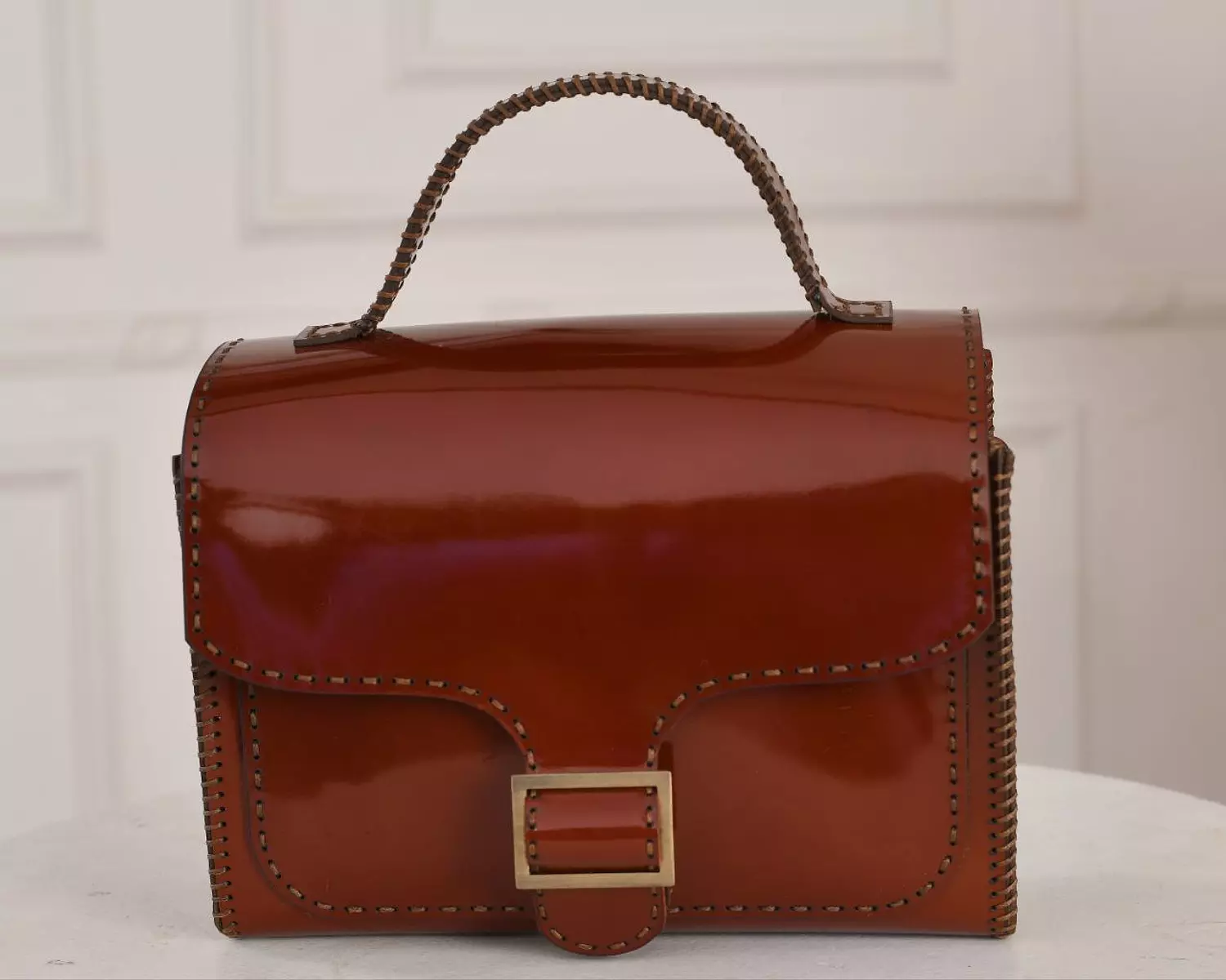 brown shiny bag 3