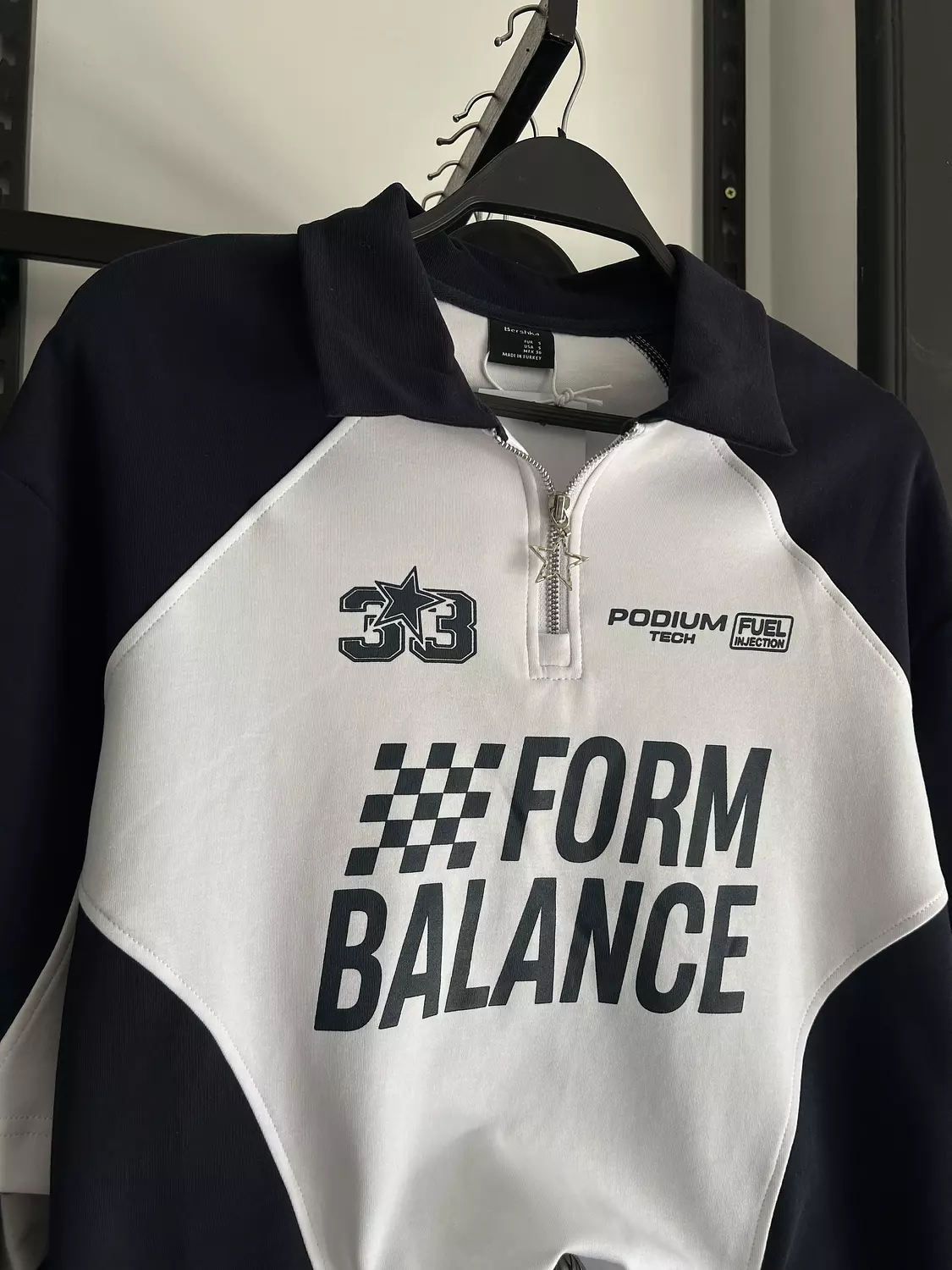 BERSHKA INTERLOCK RACING POLO SHIRT 7