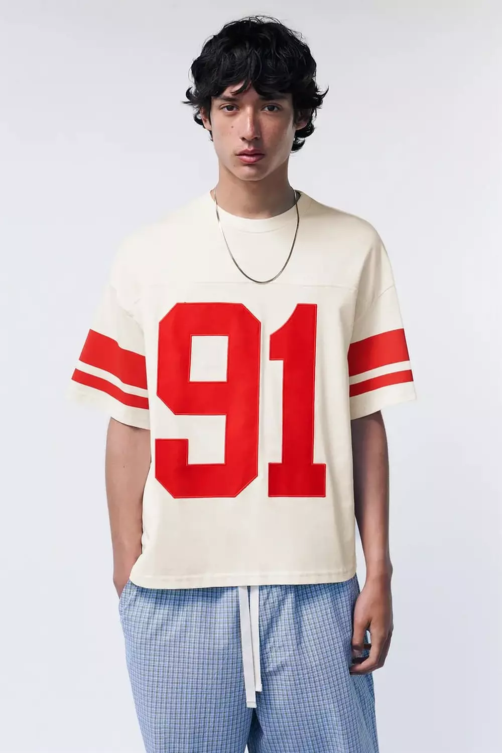 PULL&BEAR VARSITY 91 EMBROIDERED  T-SHIRT  11