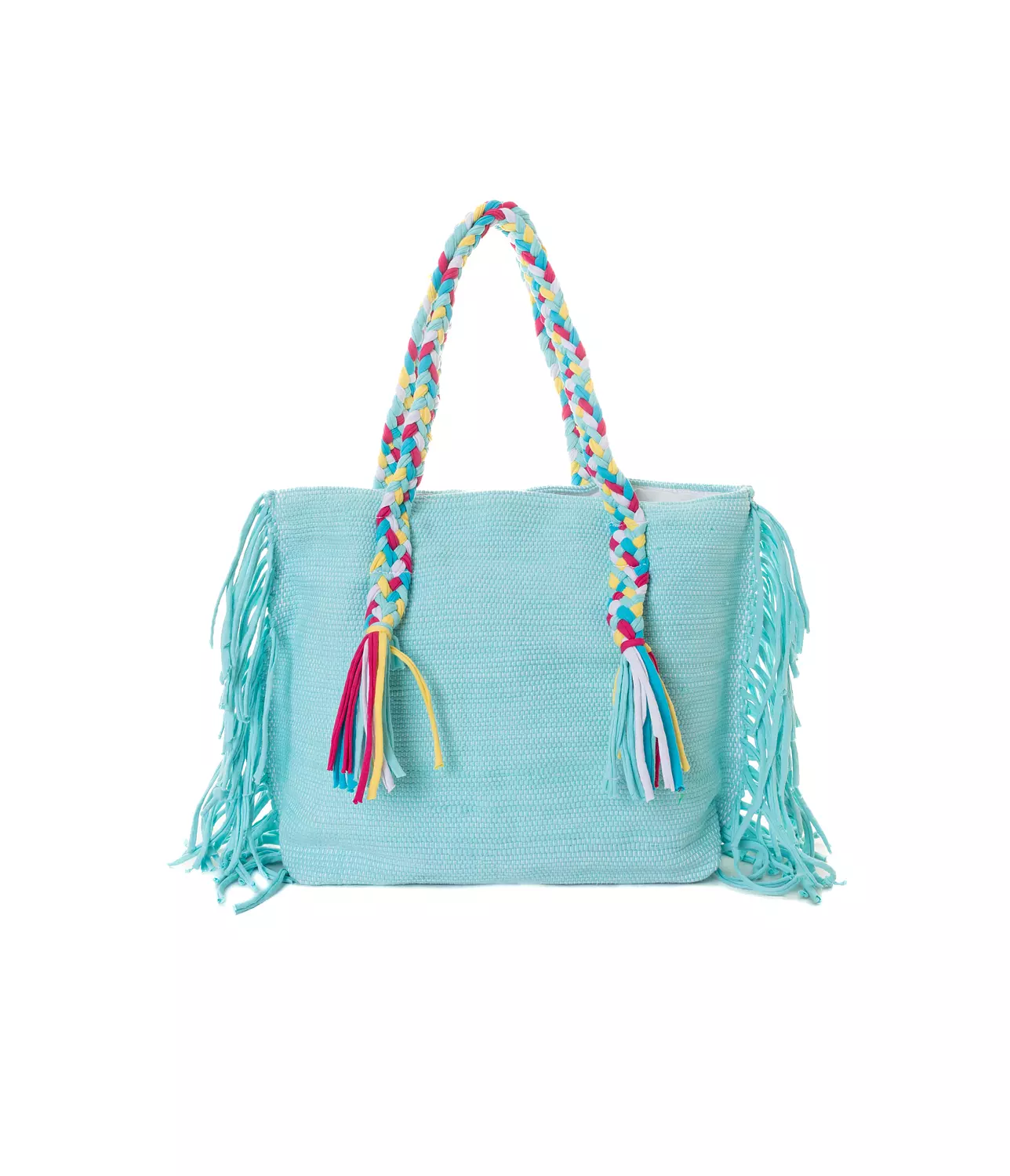 Blue Tote Bag with hamsa hand Badge 1