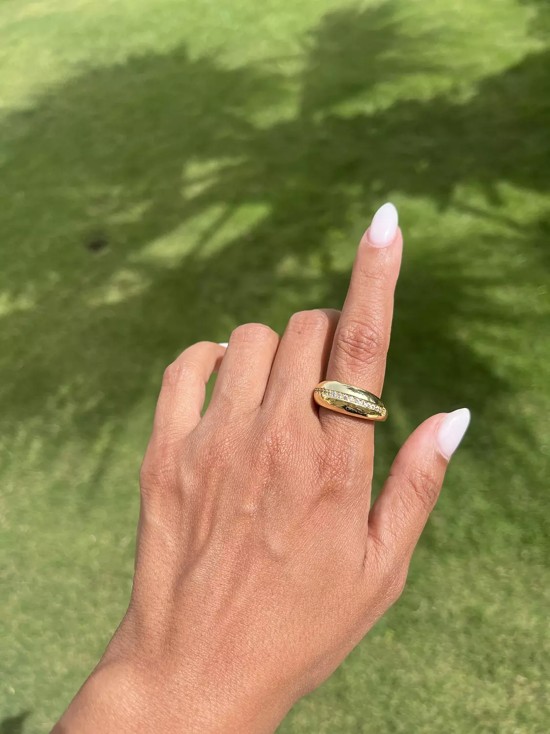 Linestud Gold Ring hover image