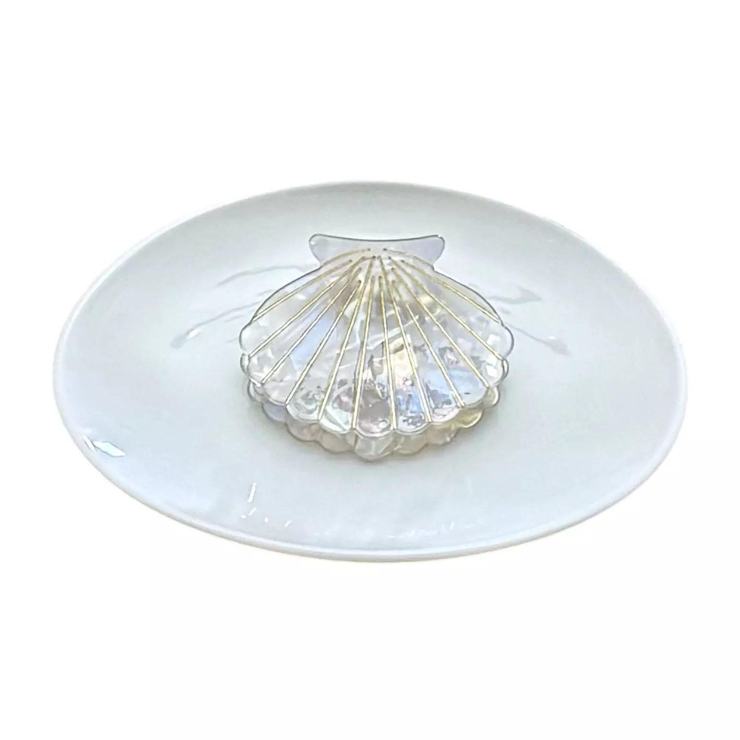 1 Pc Pastel Trendy Large Seashell Claw Clip B 1