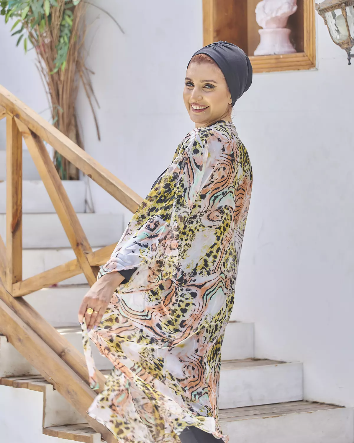 Natural chiffon cardigan hover image