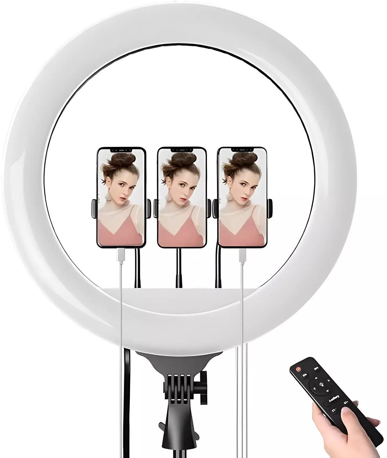 RL-18" Soft LED Ring Light - 360° Rotation - Wireless Control - Black 3