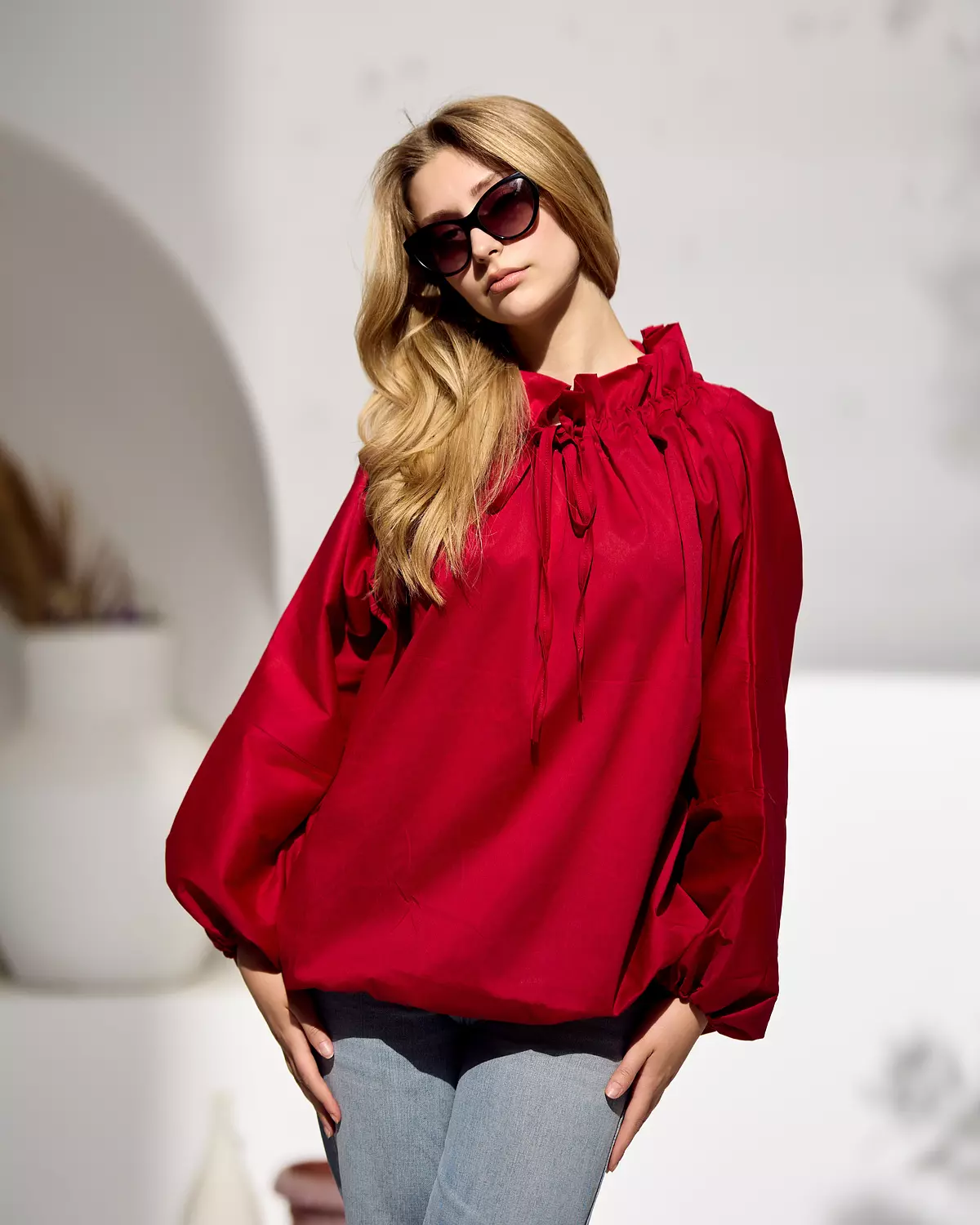 Ballon poplin blouse  5