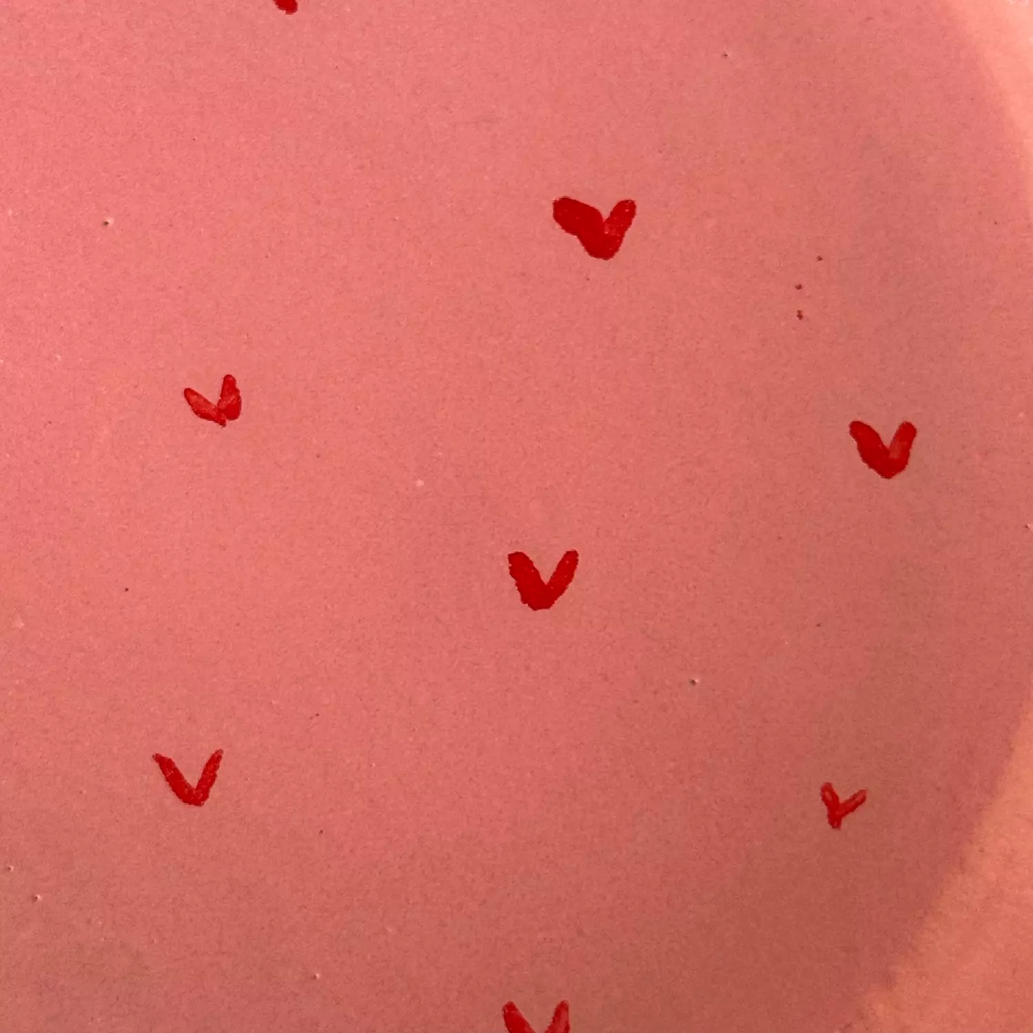 Pink Hearts plate (food safe) 1