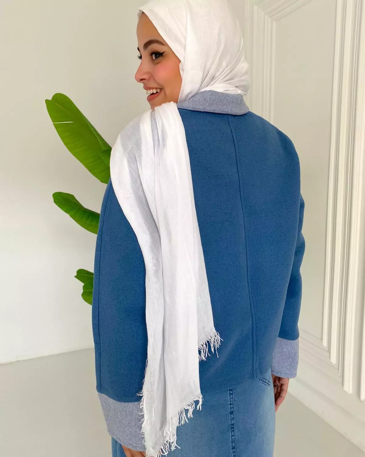 Blue Broadcloth cropped Jacket 2