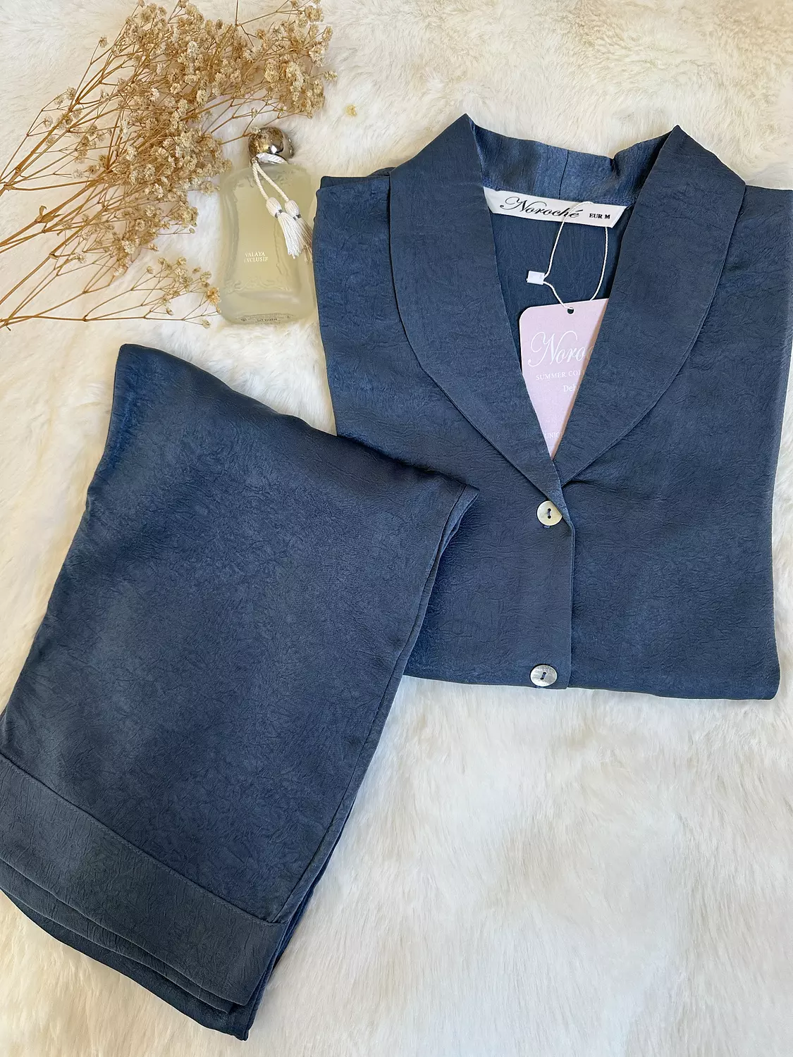 Bleu Ciel Crinkled Marble Effect pjs 3