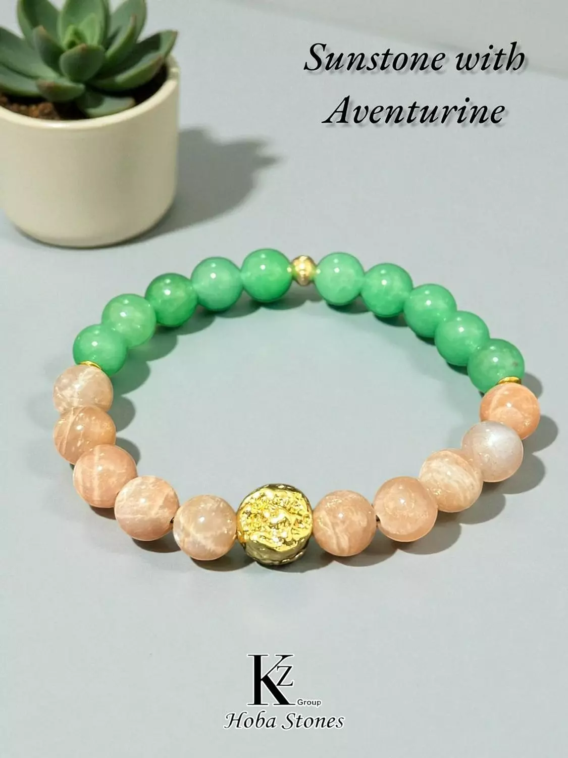 Bracelet Aventurine with Sunstone  image