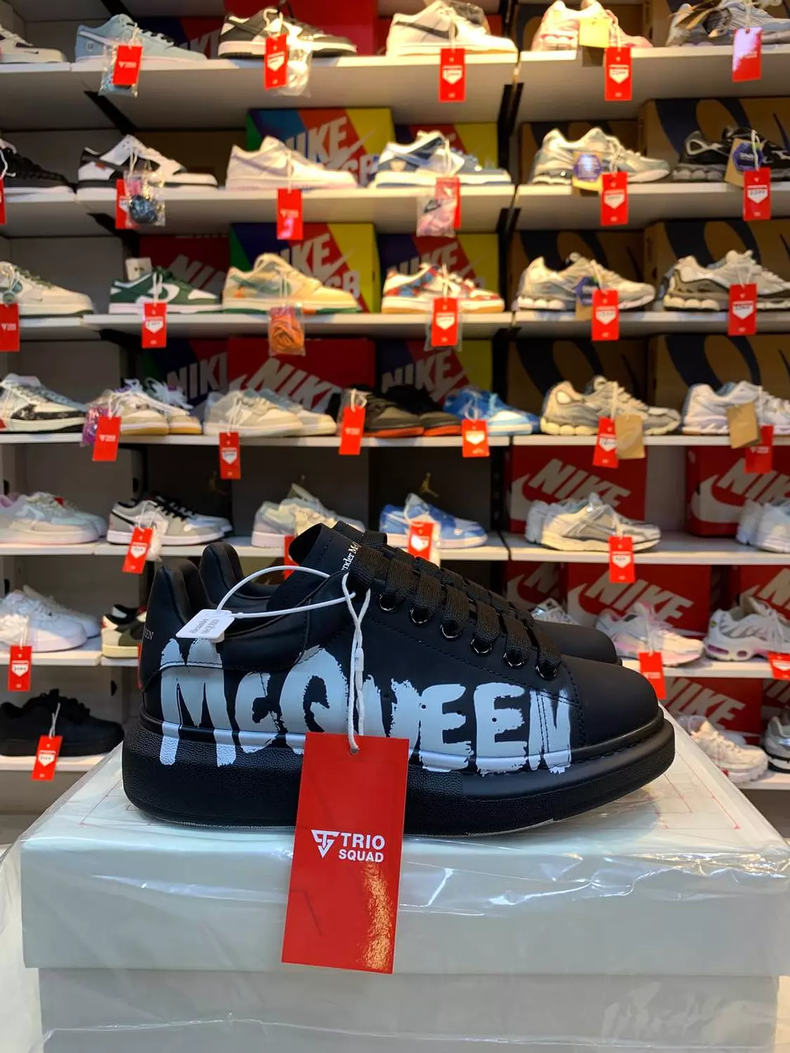 Alexander McQueen black-Graffiti-print 1