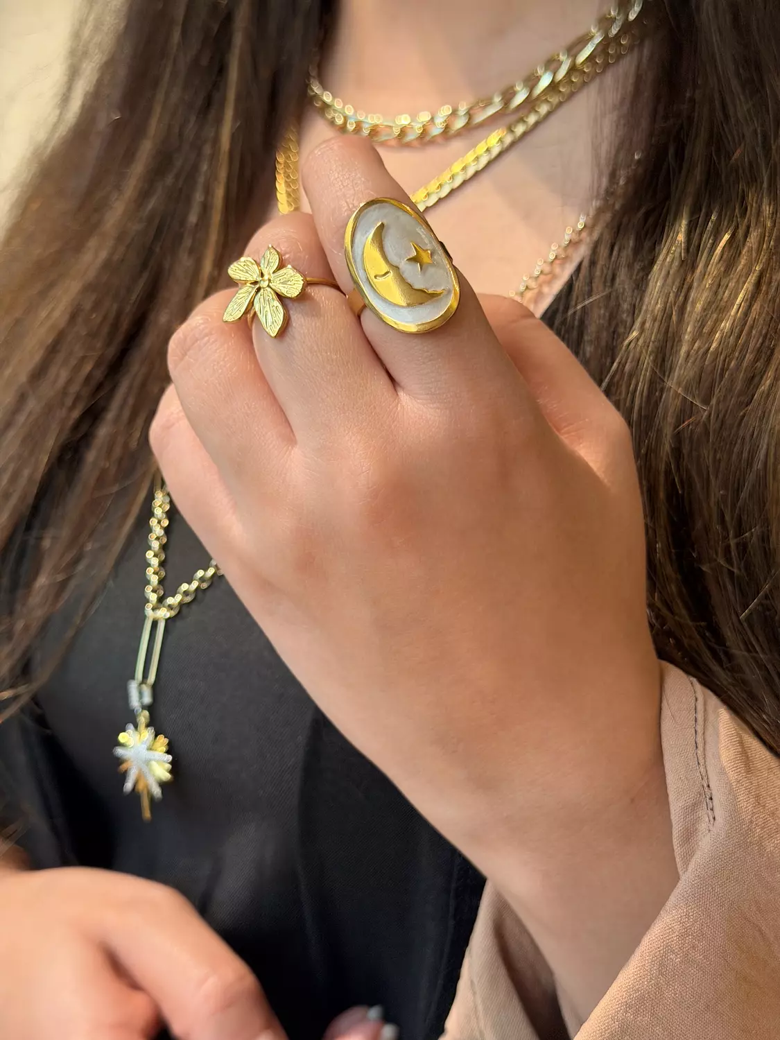 Statement Gold Rings hover image