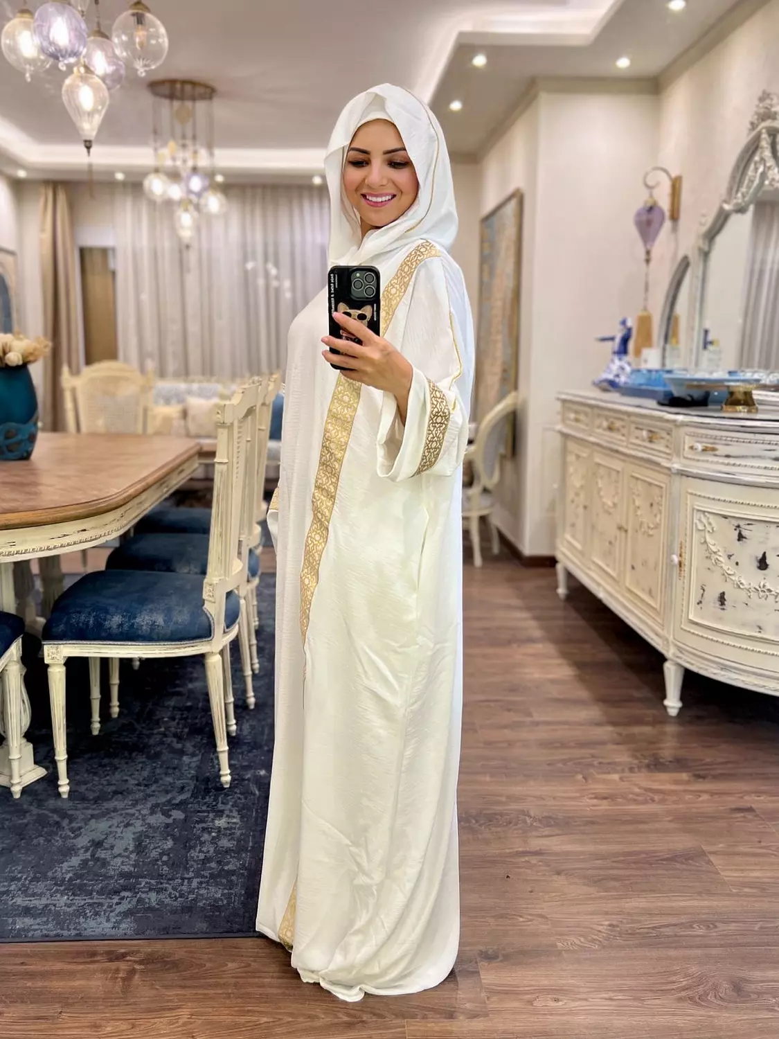 Free size Abaya- White 1