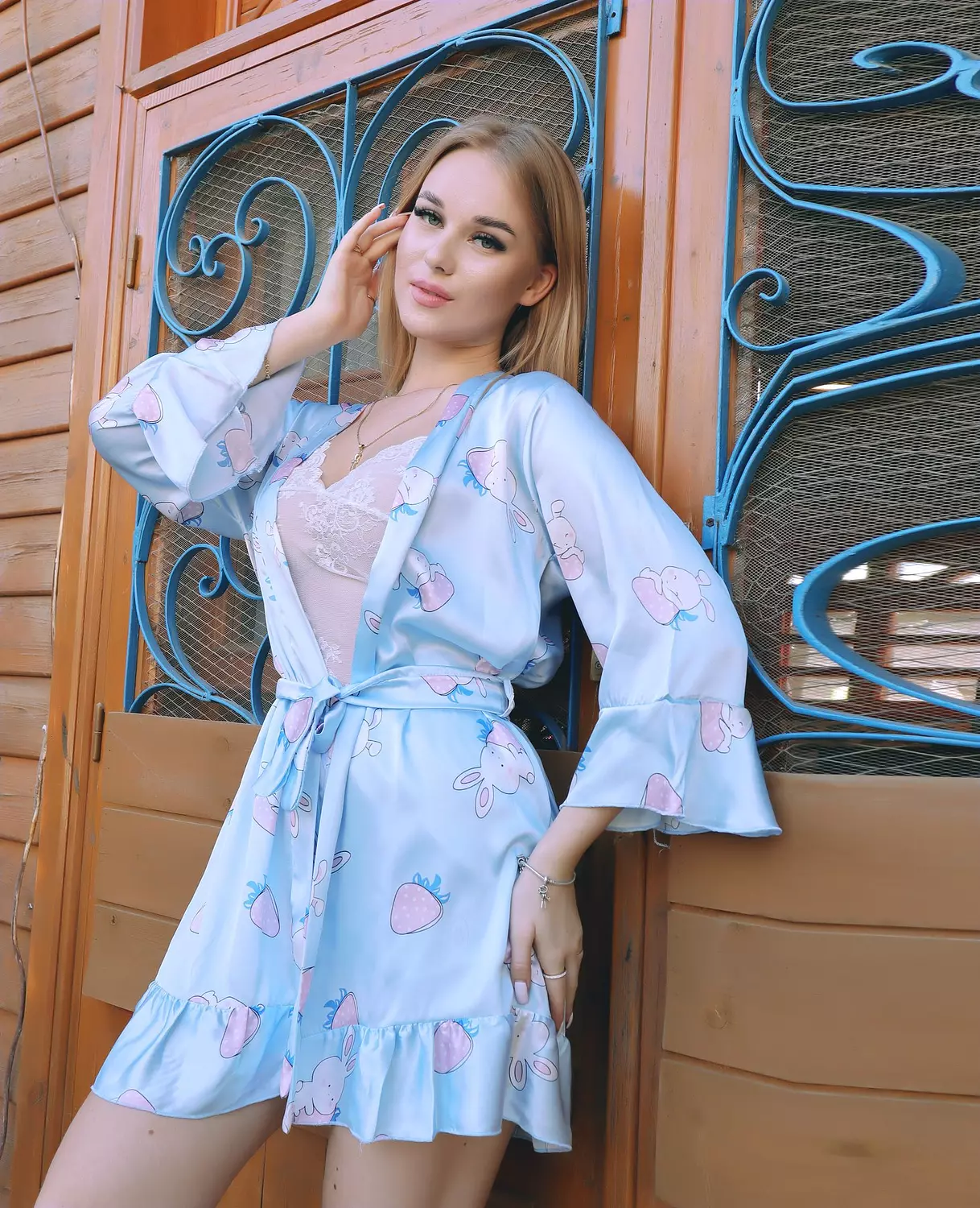 3-Piece Satin Robe Set hover image