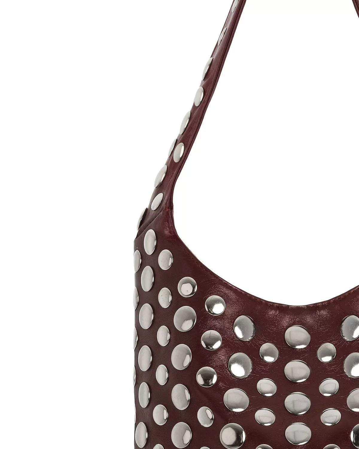 Burgundy Studded Small Bag    2