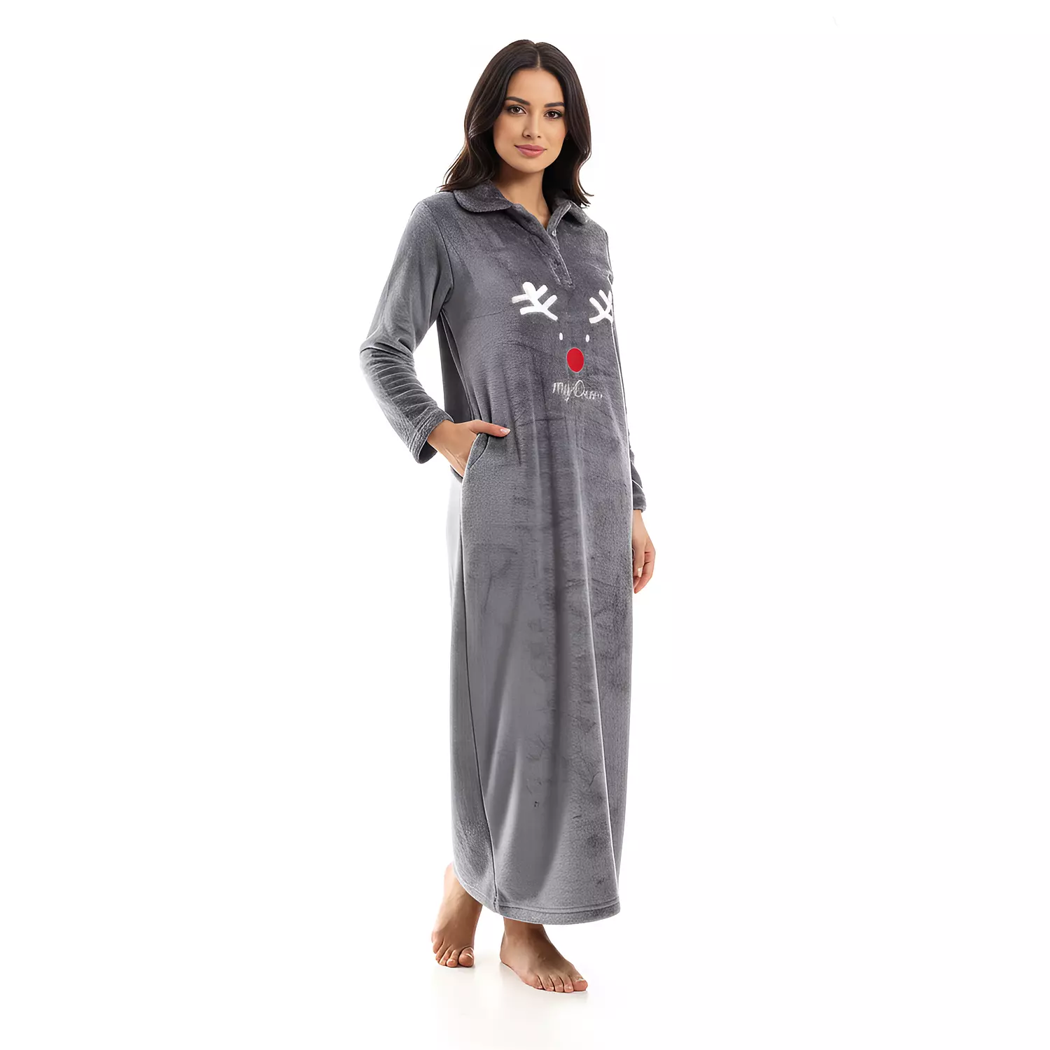 Shorto Nightgown Fleece - 2570 - Grey image