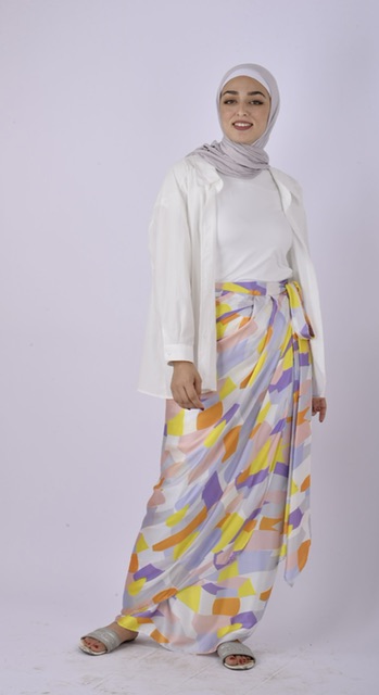 Saffron wrap skirt image