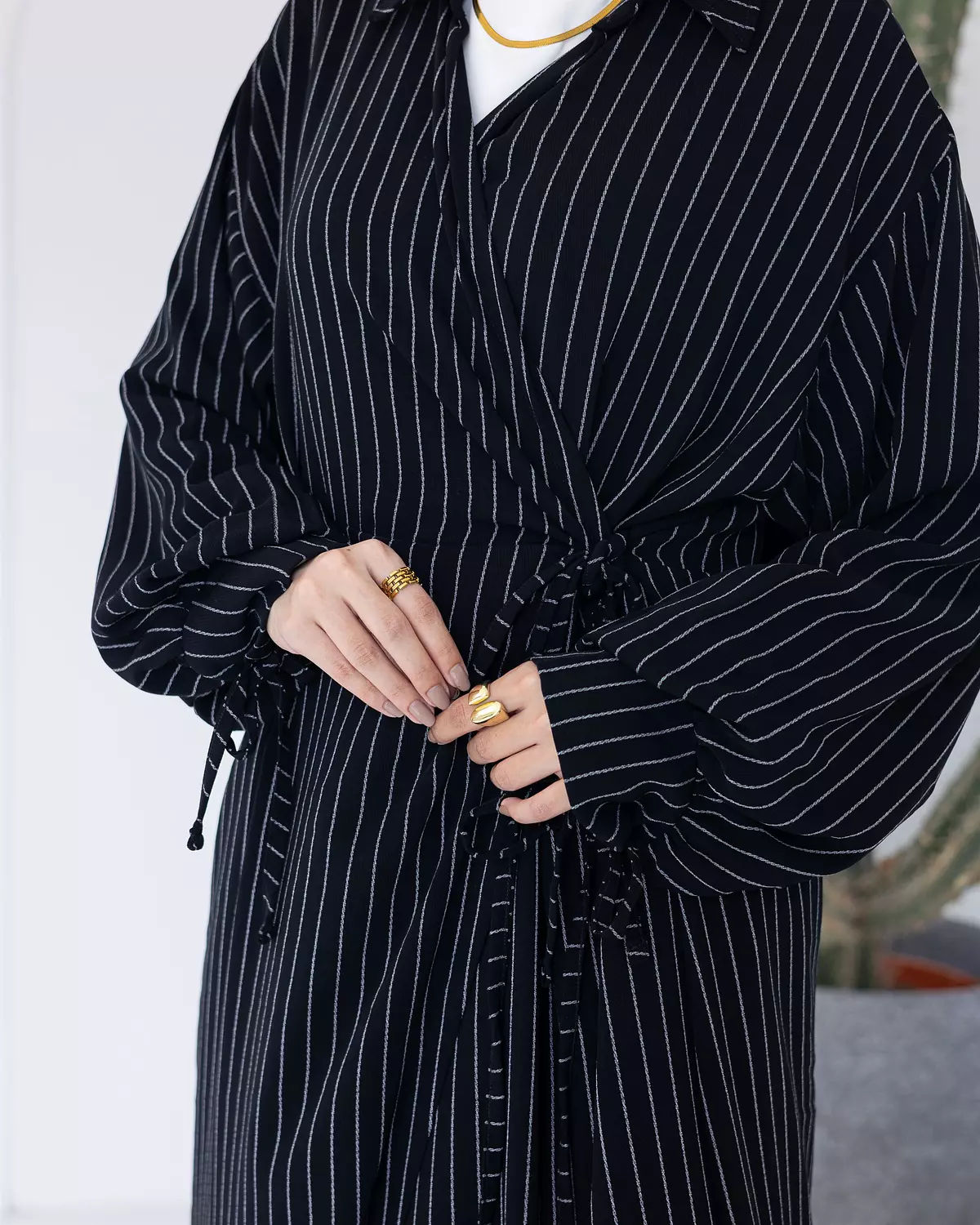 Striped Wrap Cardigan 6