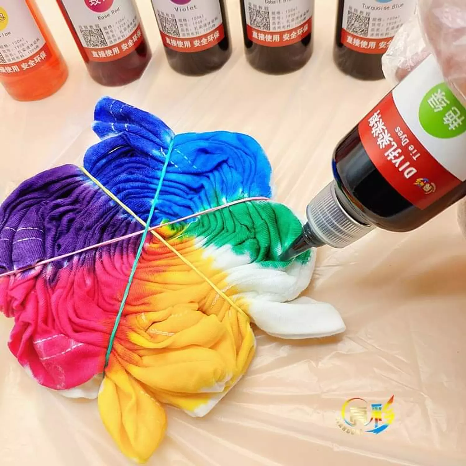 الوان ( تاي داي )  Tie Dye colors