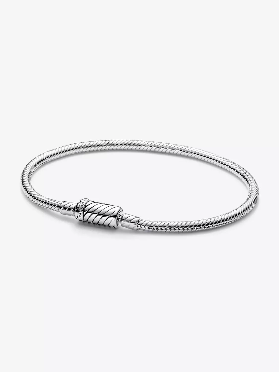 Easy-Close Magnetic Clasp Snake Chain Bracelet Sterling silver hover image