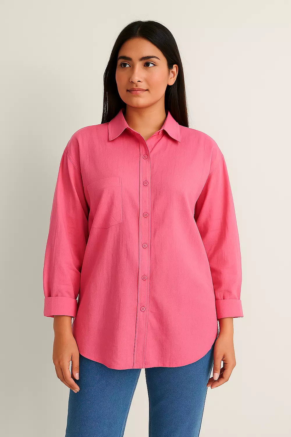 Blush Breeze Button-Down image