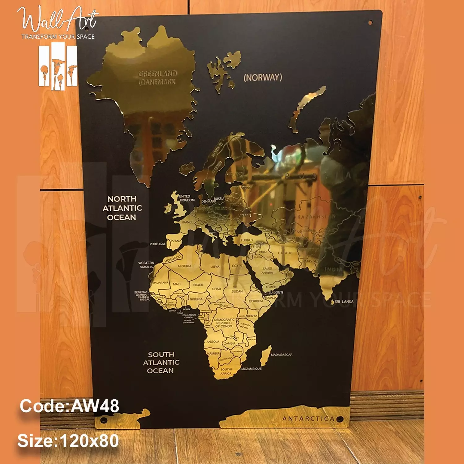 AW48-Engraved World Map 11