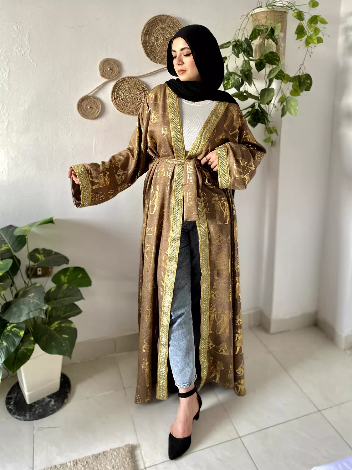 Pharaonic kofttan with Golden Signature come with Belt and clutch 4