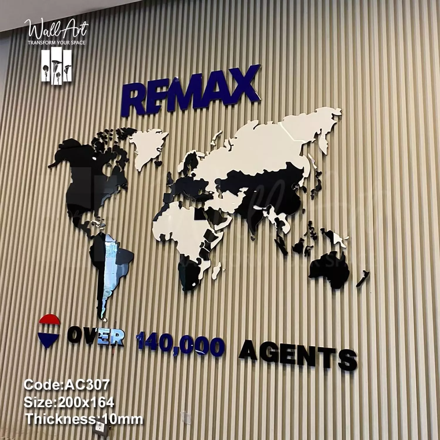 AC307c-Coloured Acrylic Map    3