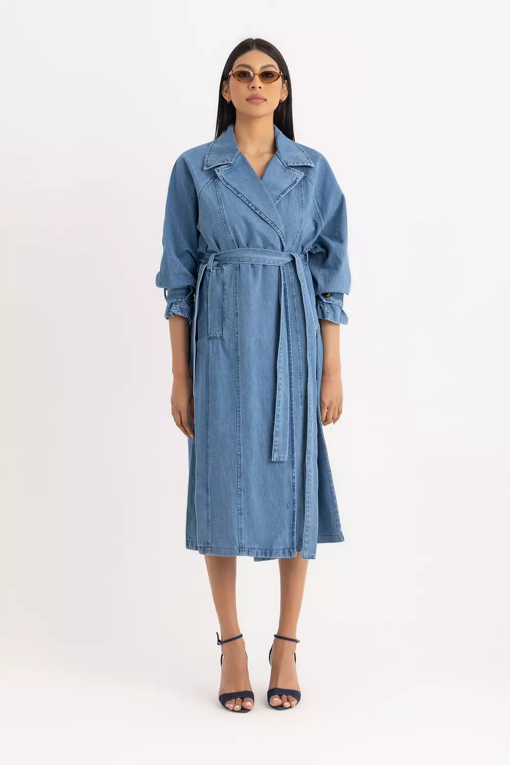 The Sophia Denim Trench Coat image