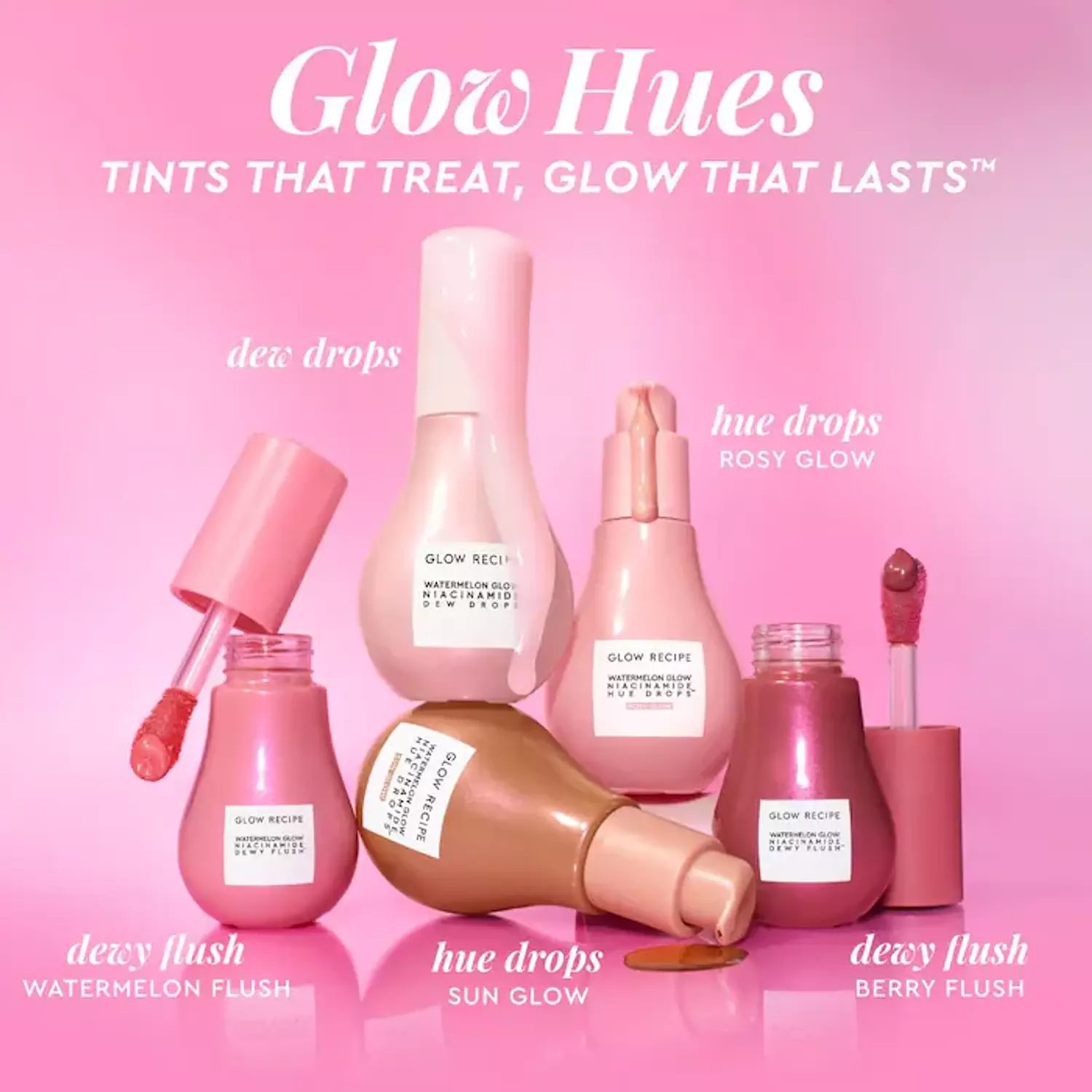 Glow Recipe  Watermelon Glow Niacinamide Dewy Flush - Brightening Serum Blush Color: Watermelon Flush - Natural Light Cool Tone PinkNEW 8