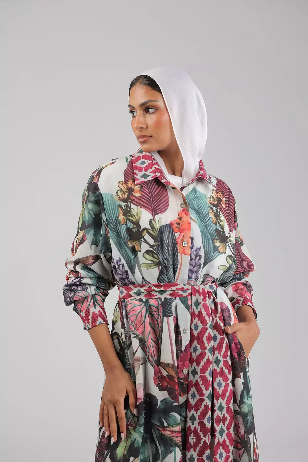 Tropical Linen Dress 4