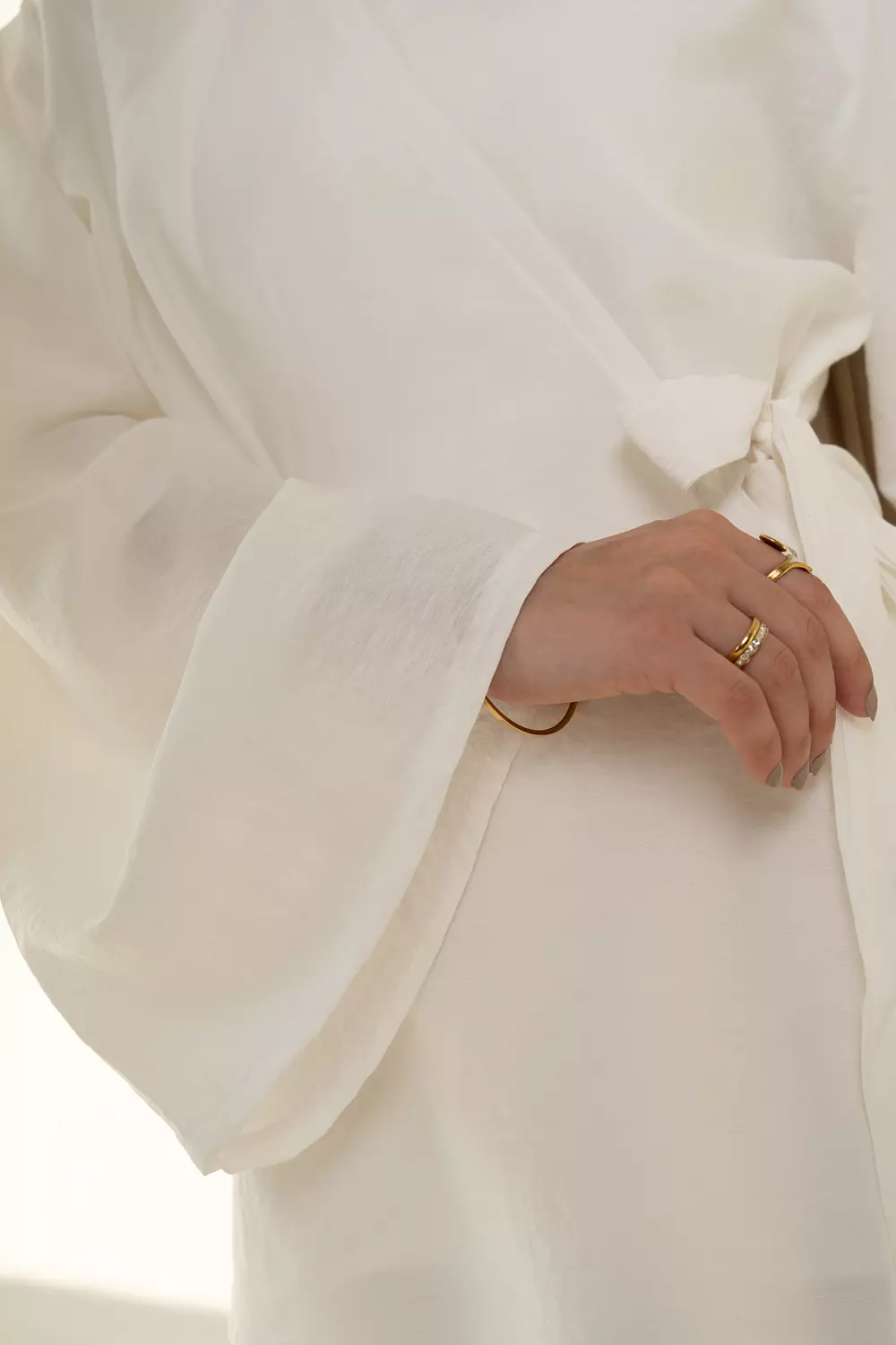 Layal wrap Set In White 4