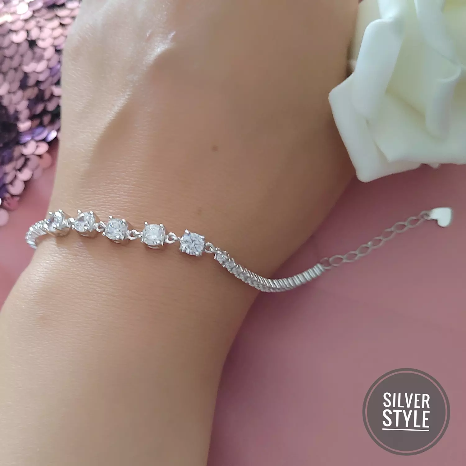 Fine Tennis bracelet  image