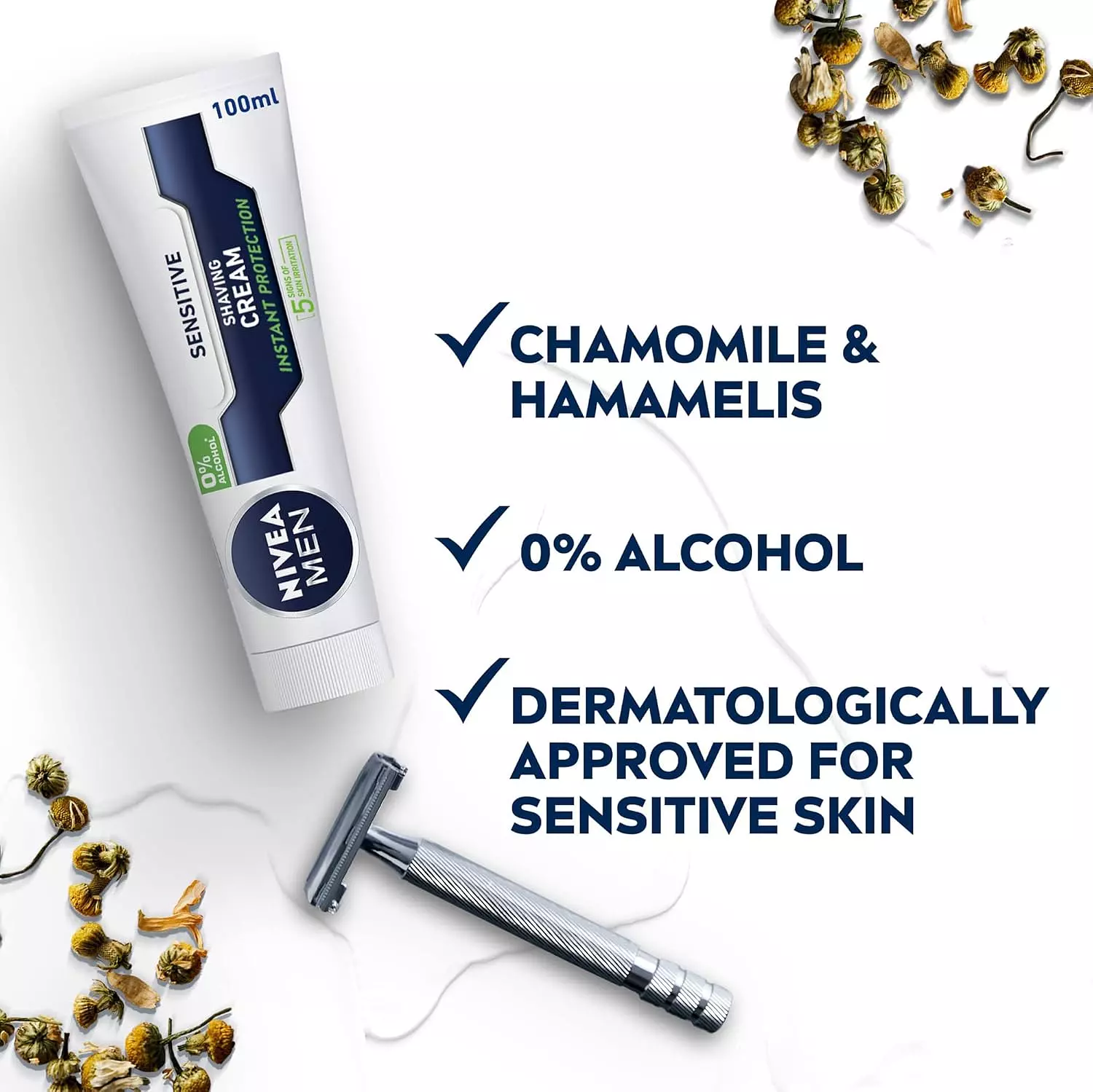 NIVEA MEN SENSITIVE SHAVING CREAM 100 ML 6