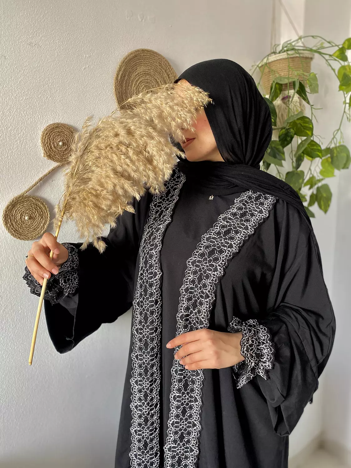 kofttan with Embroidered ribbon and Basic Abaya 7