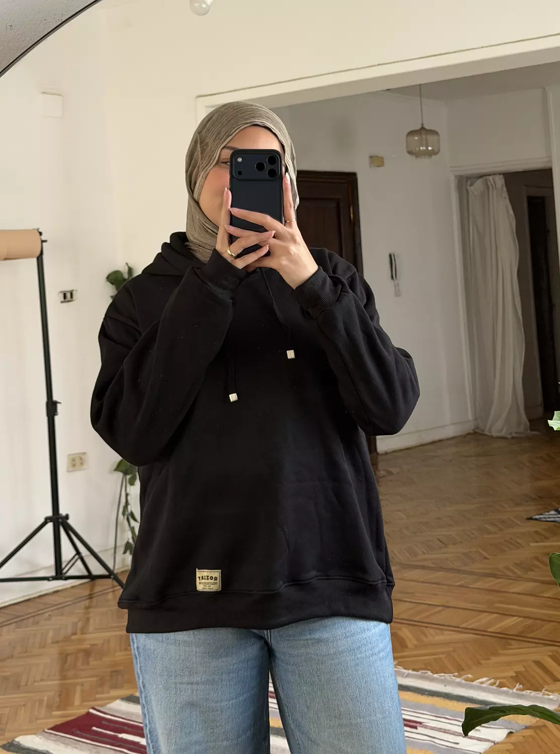 Oversized Hoodie Basic - Black image