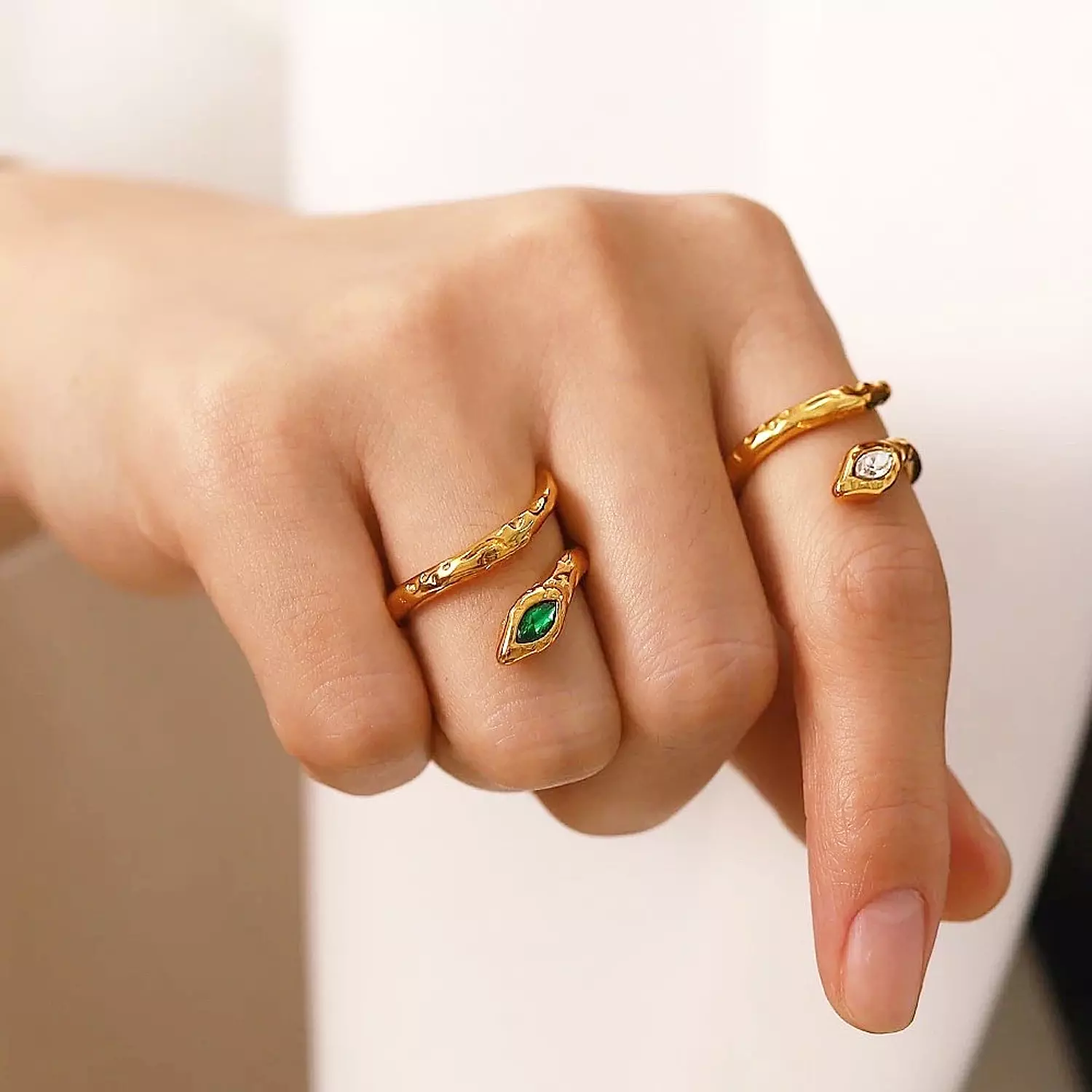 Crystal Snake ring image