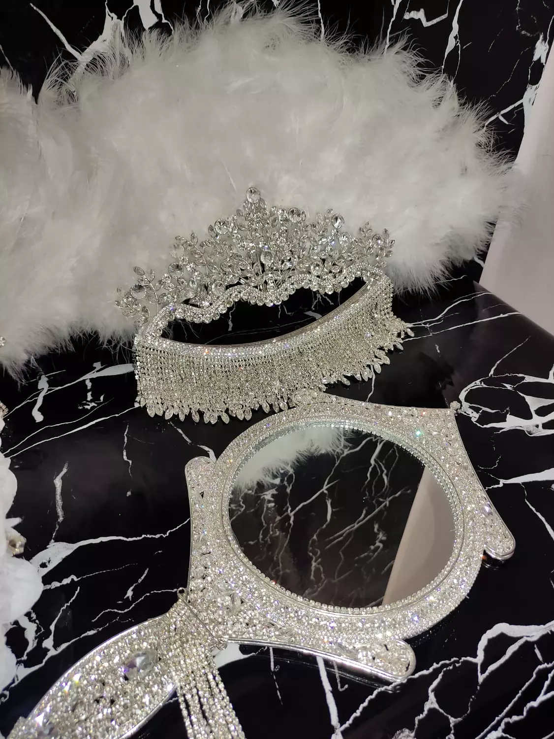 Luxury Crystal Hand Mirror 9 1