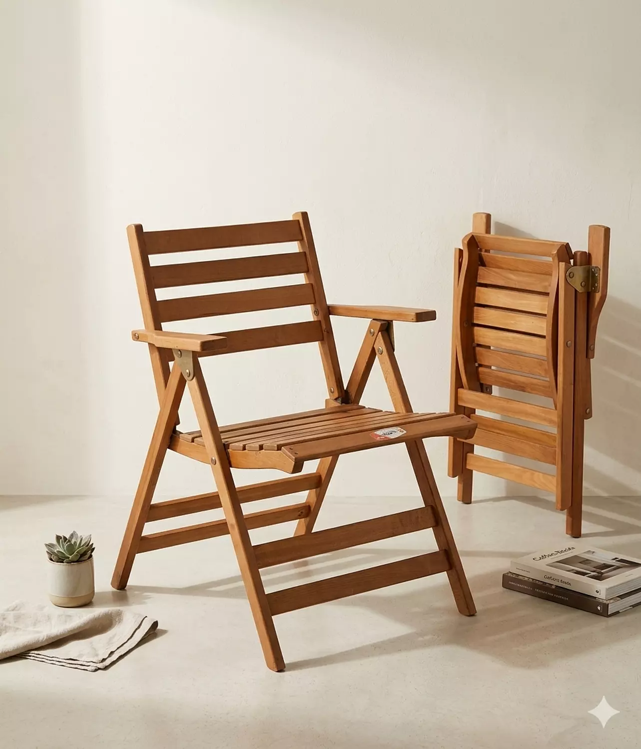 High boudoir articulated beech chair image